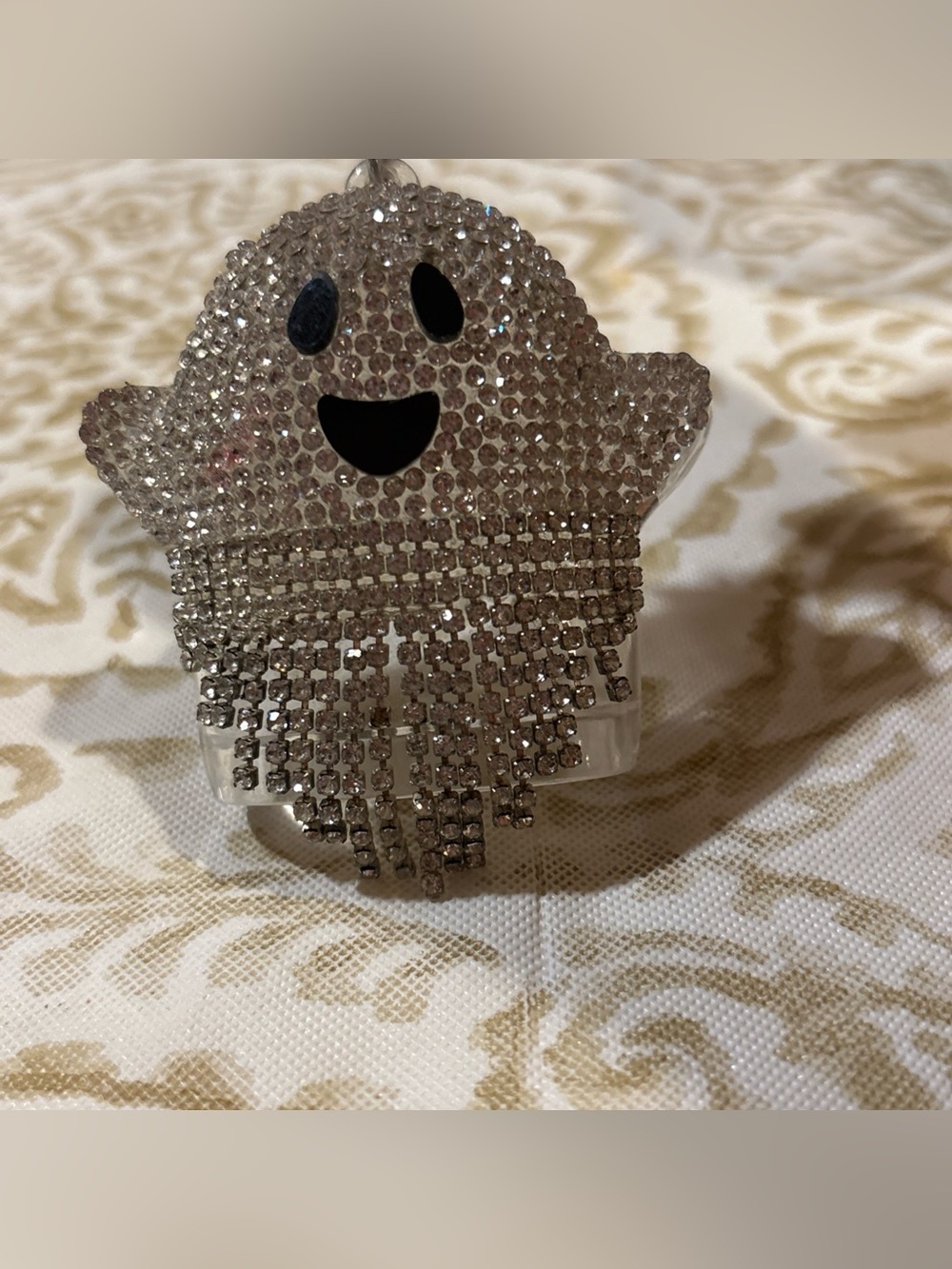 Bath & Body Works Ghost Rhinestone Pocketbac Clip Hand Sanitizer Holder